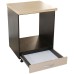 Corp pentru cuptor incorporabil cu sertar Zebra, Wenge/Cappuccino , cu blat artar, 60 x 85 x 60 cm